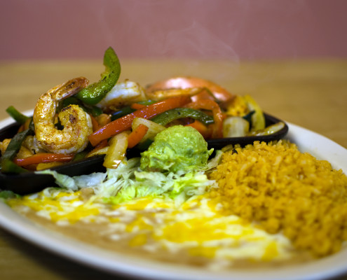 Shrimp fajitas