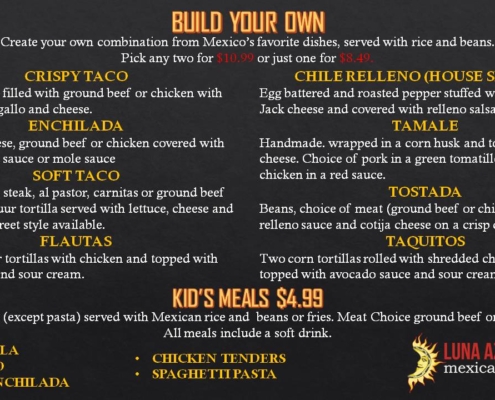 Luna Azteca Menu Page 4